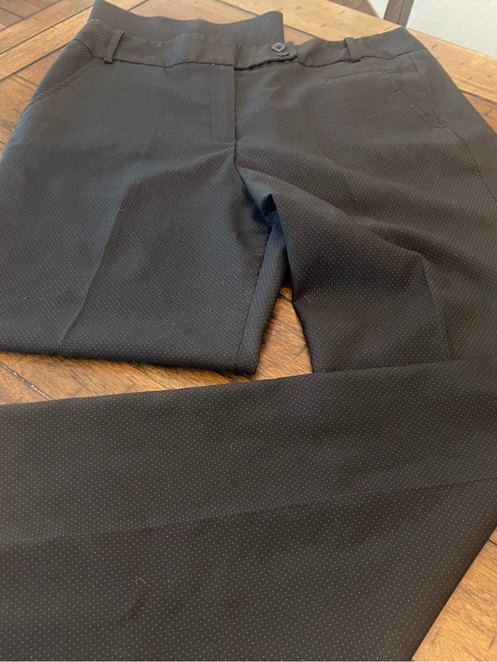 Larry Levine Black Microdot Trousers